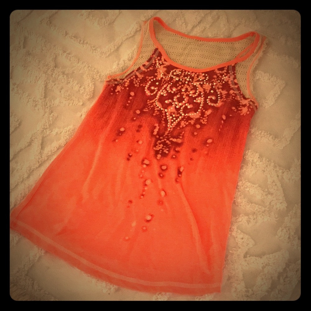 Miss me orange tank top